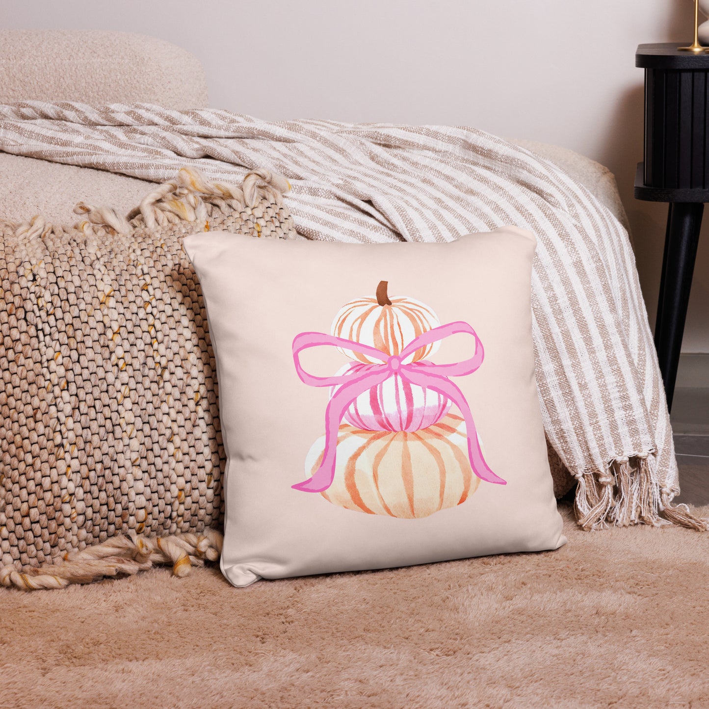 Pinky Pumpkin Pillow