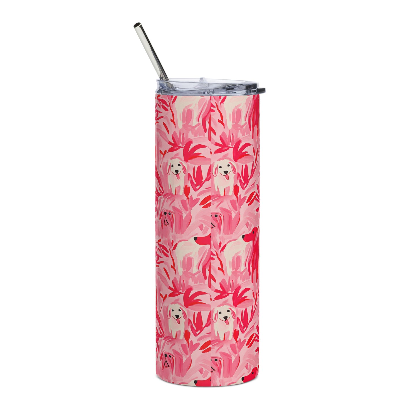 Pink Pupper Stainless steel tumbler