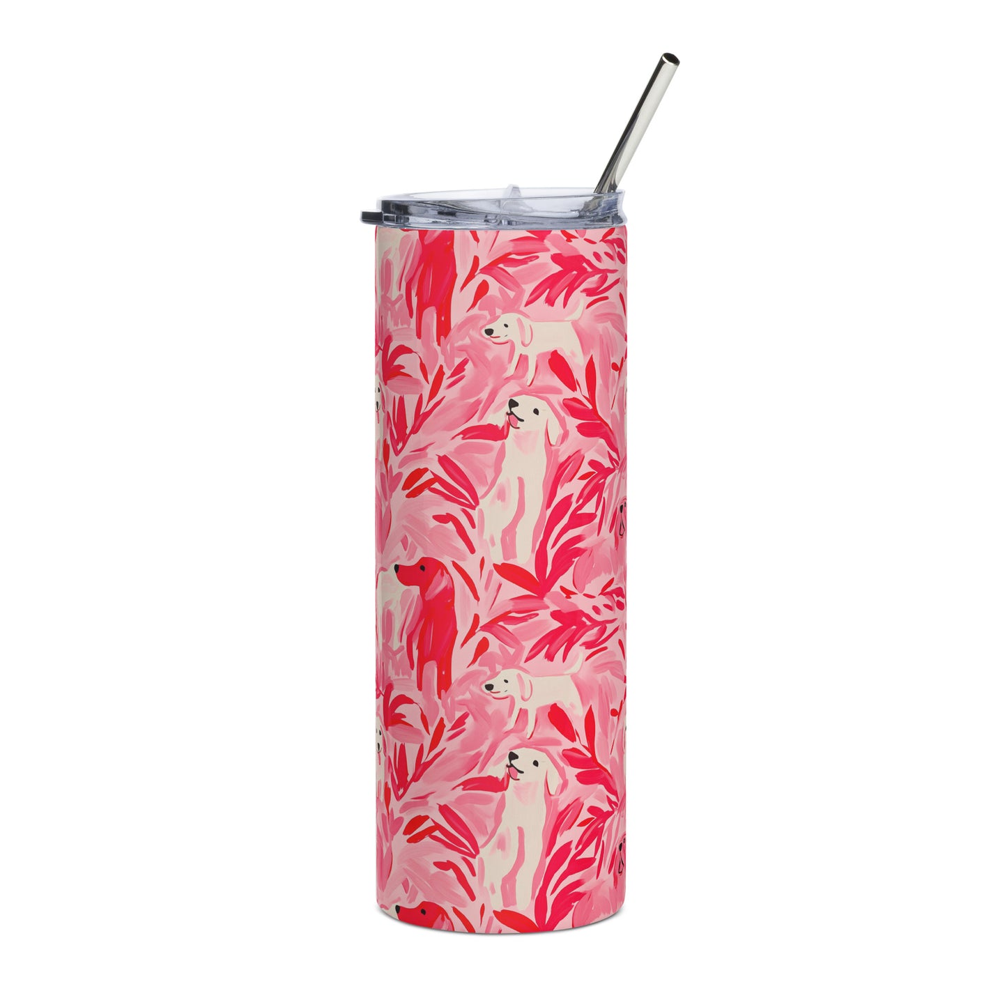 Pink Pupper Stainless steel tumbler