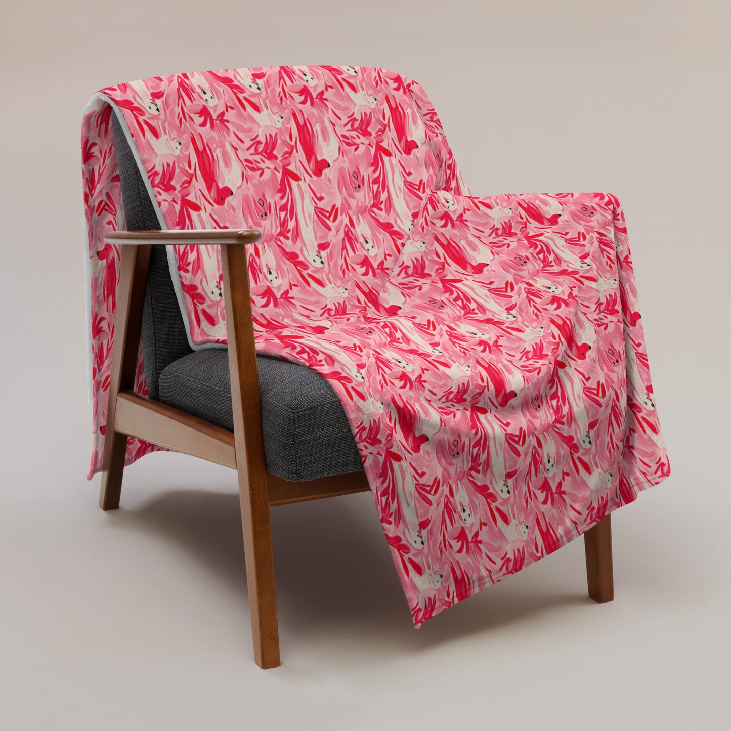 Pink Pupper Throw Blanket