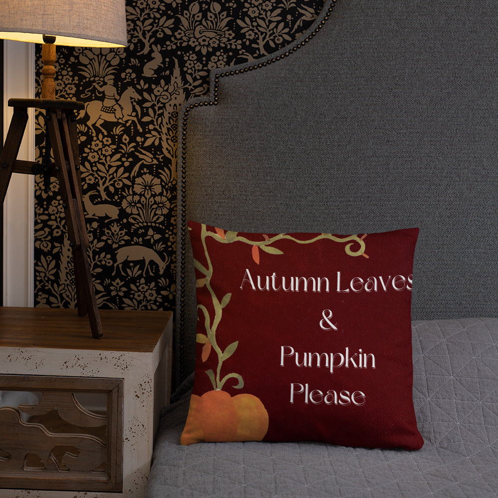 Autumn Leaves & Pumpkin Please Pillow
