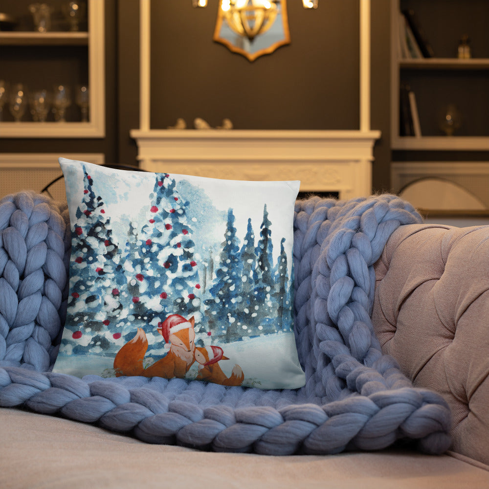 Family Foxes Pillow