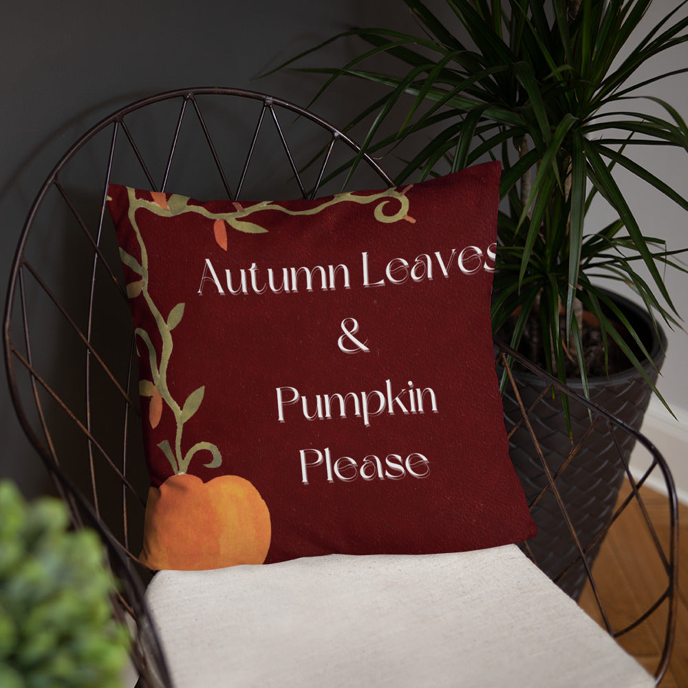 Autumn Leaves & Pumpkin Please Pillow