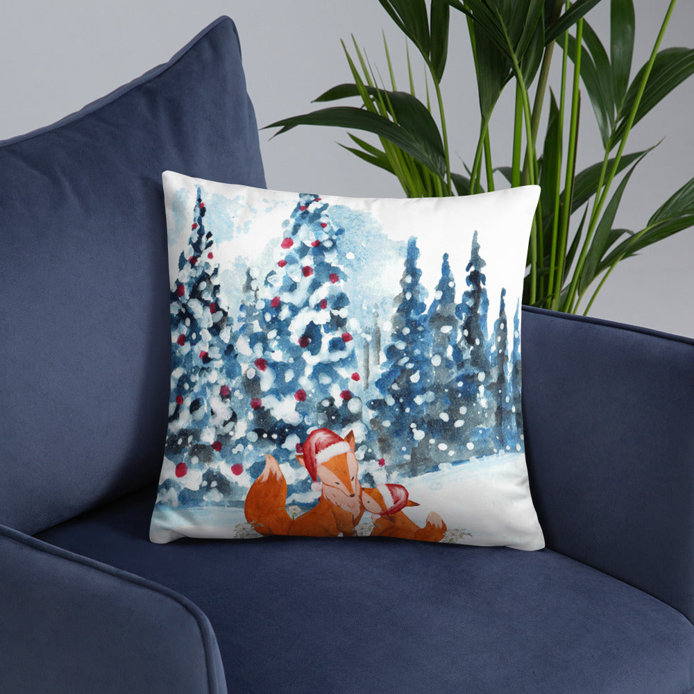 Family Foxes Pillow