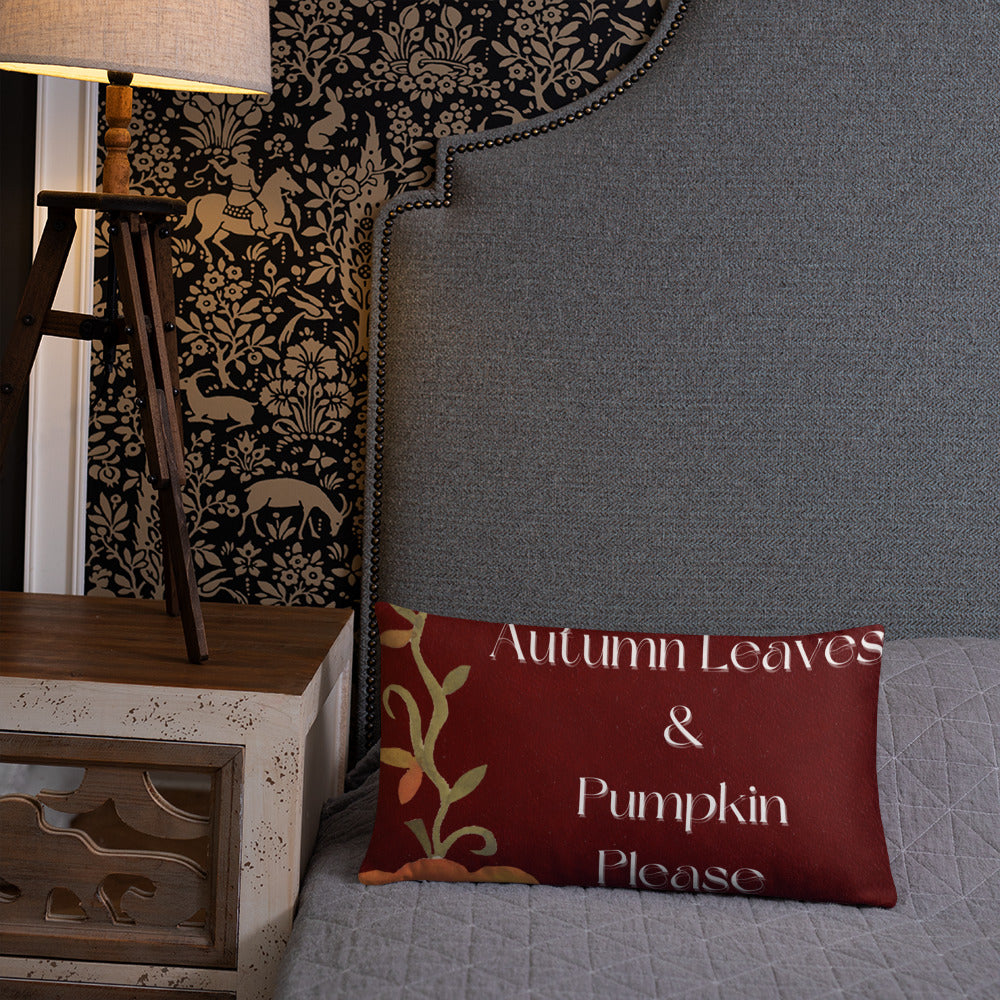 Autumn Leaves & Pumpkin Please Pillow