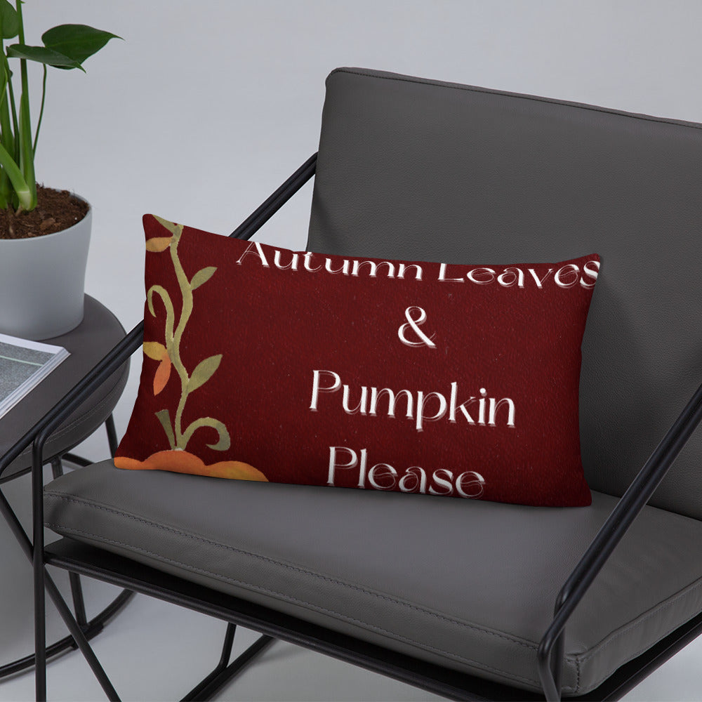 Autumn Leaves & Pumpkin Please Pillow