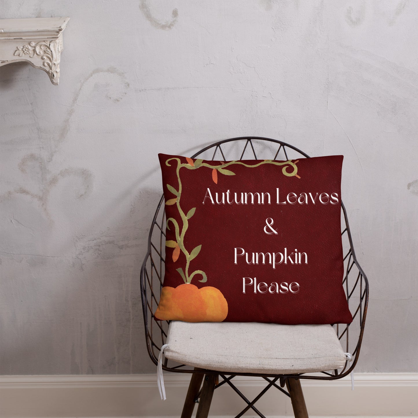 Autumn Leaves & Pumpkin Please Pillow