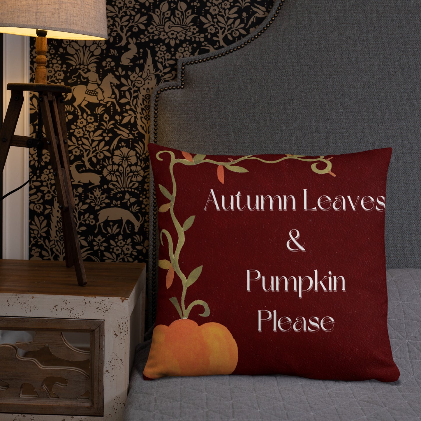 Autumn Leaves & Pumpkin Please Pillow