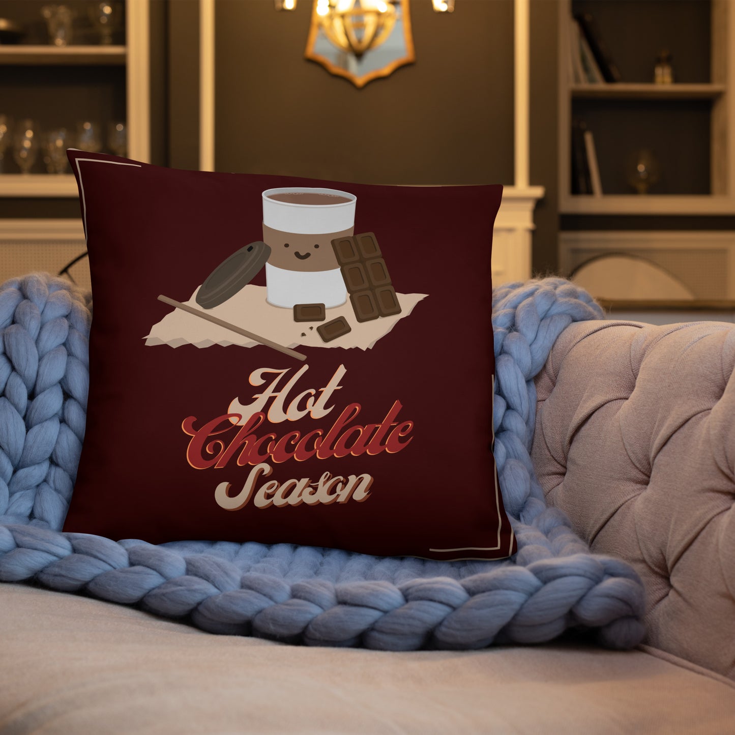 Hot Chocolate Season Pillow