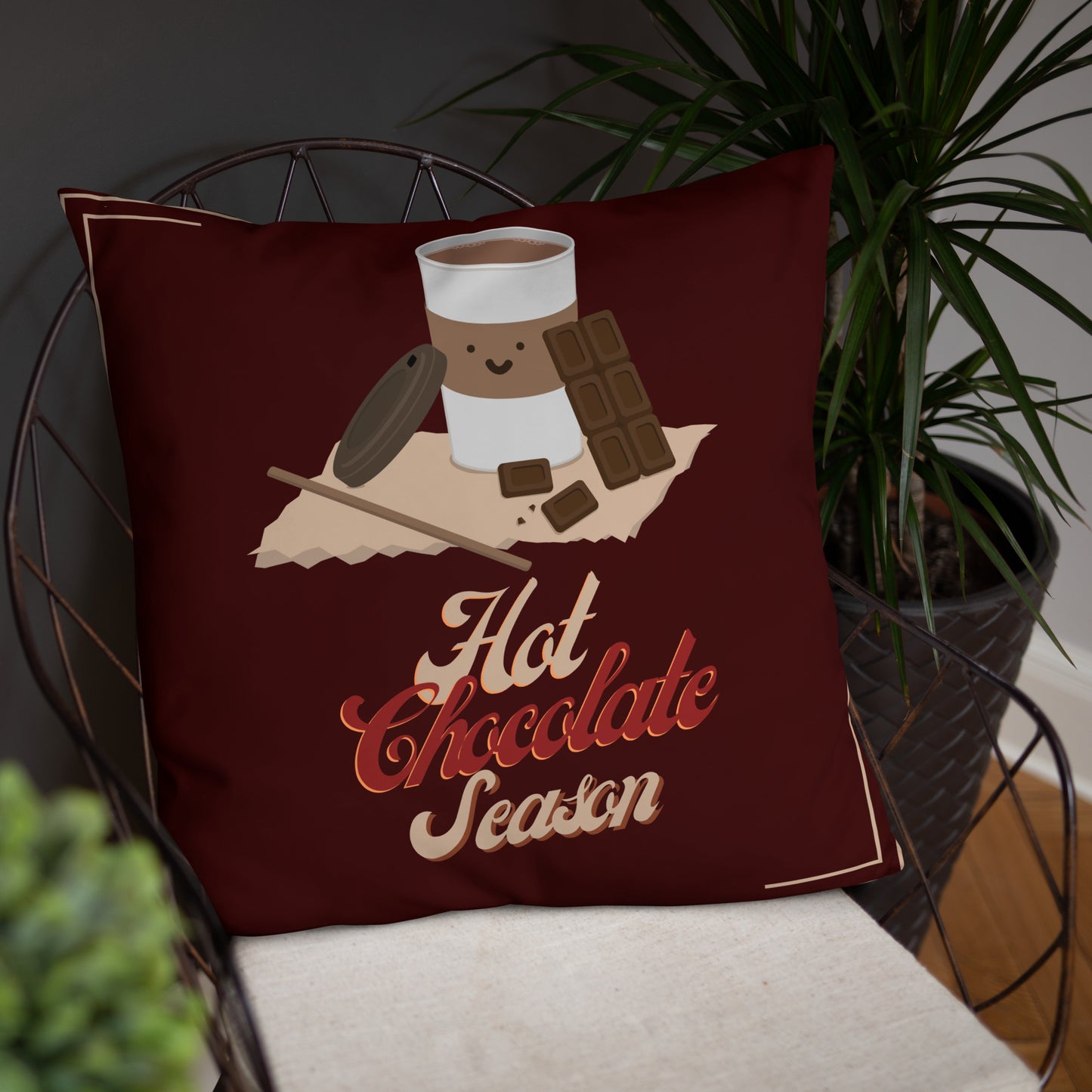 Hot Chocolate Season Pillow