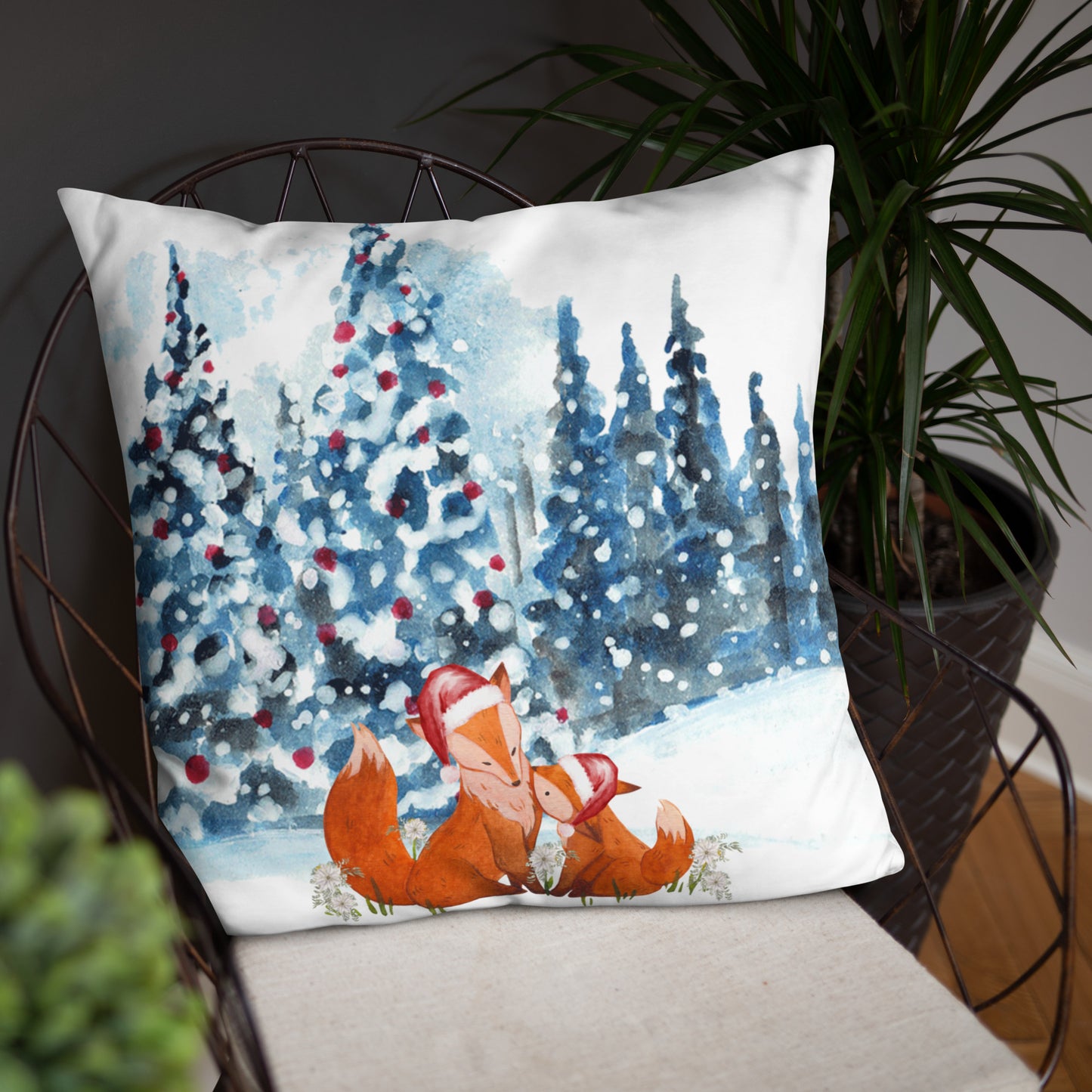 Family Foxes Pillow