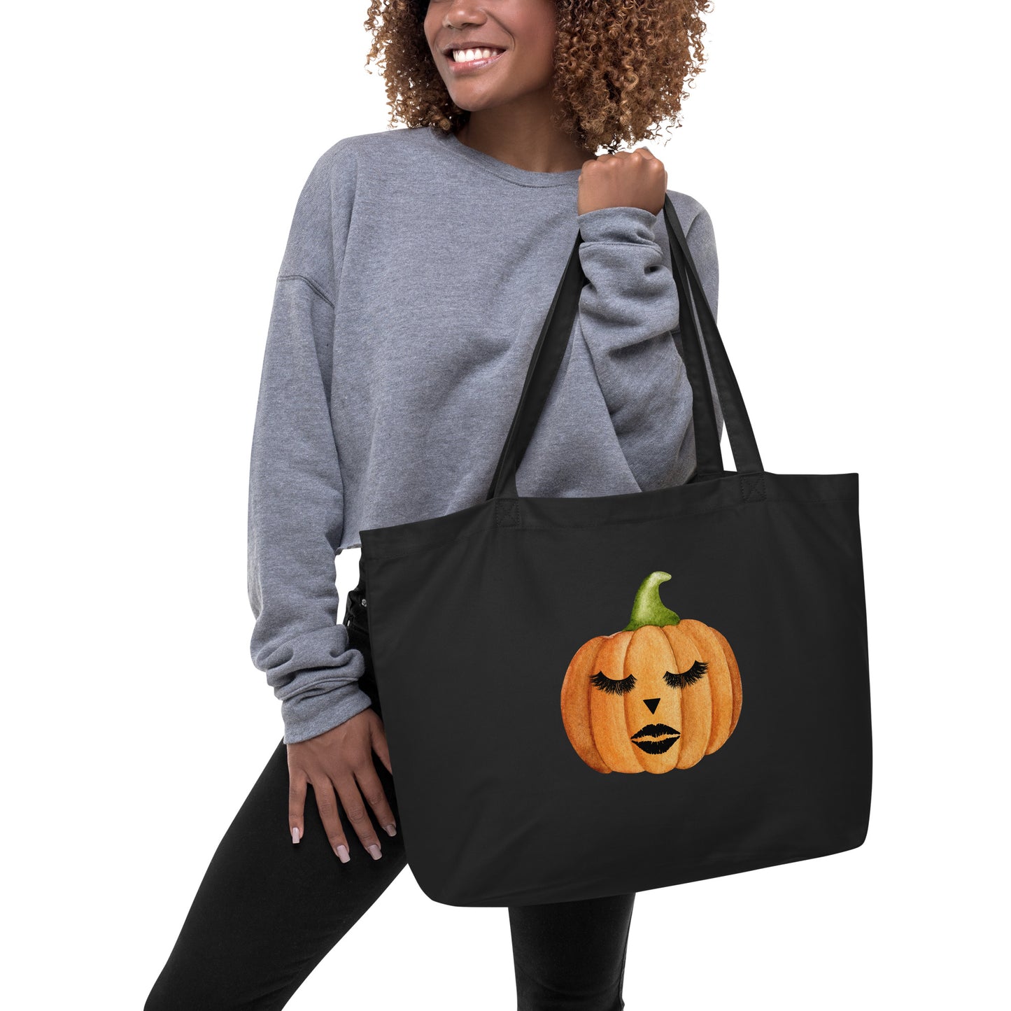 Halloween Pumpkin Queen organic tote bag
