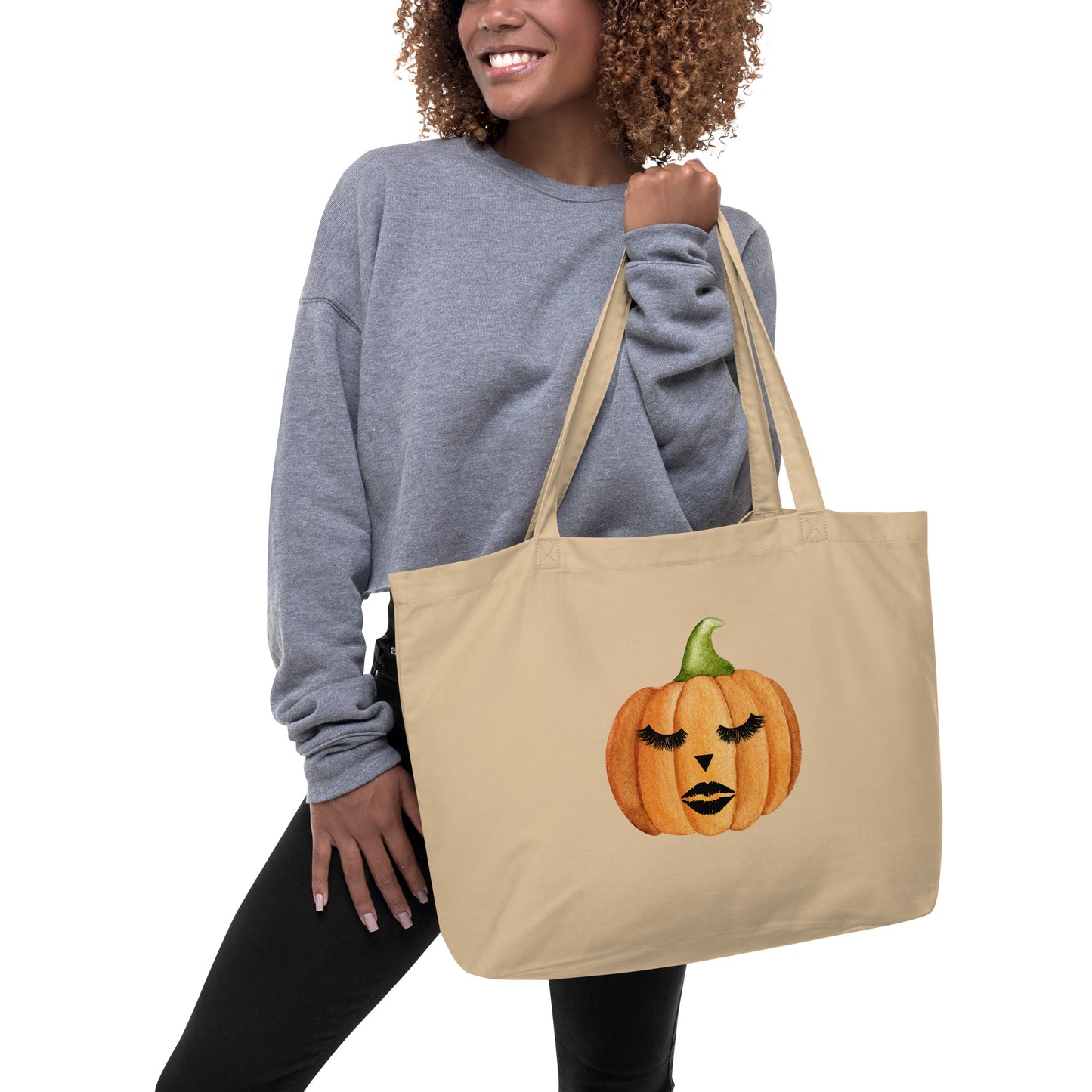 Halloween Pumpkin Queen organic tote bag