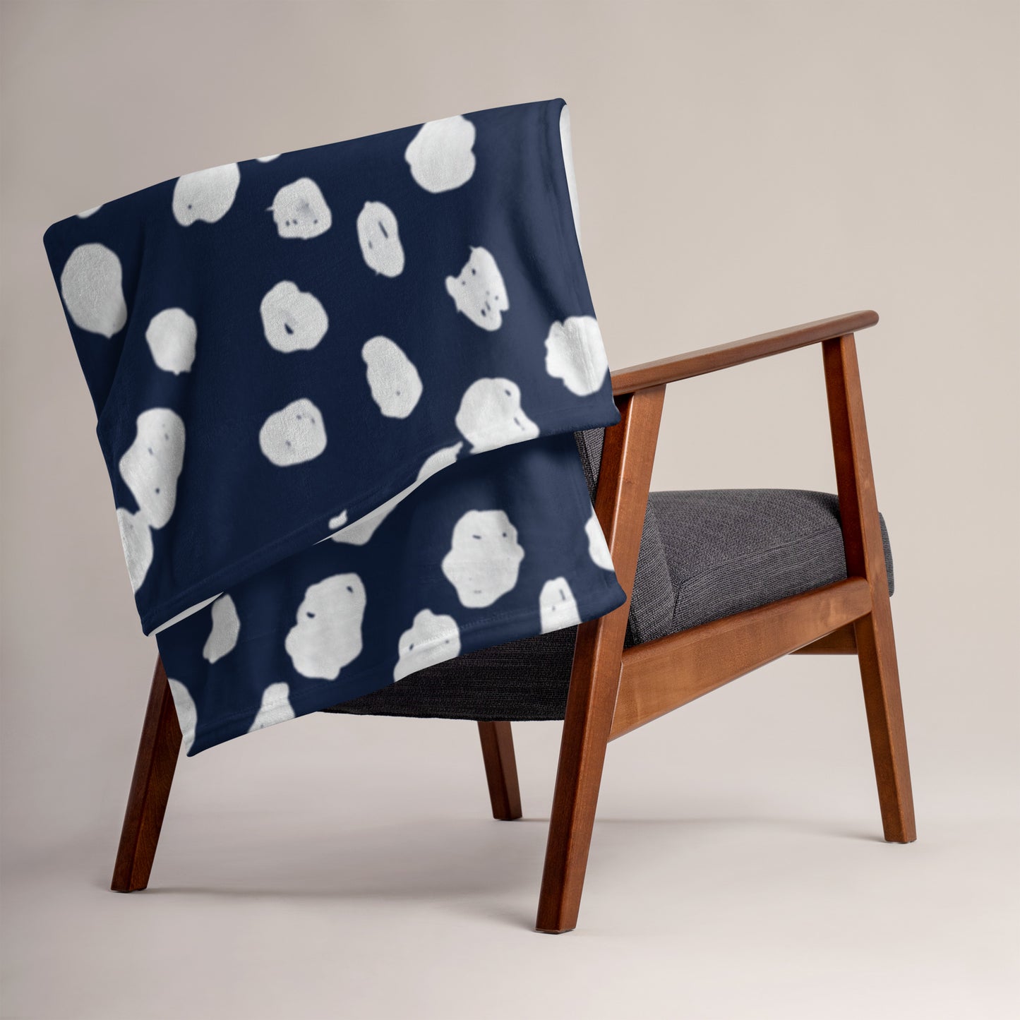 Fawn Spots Blanket In Navy