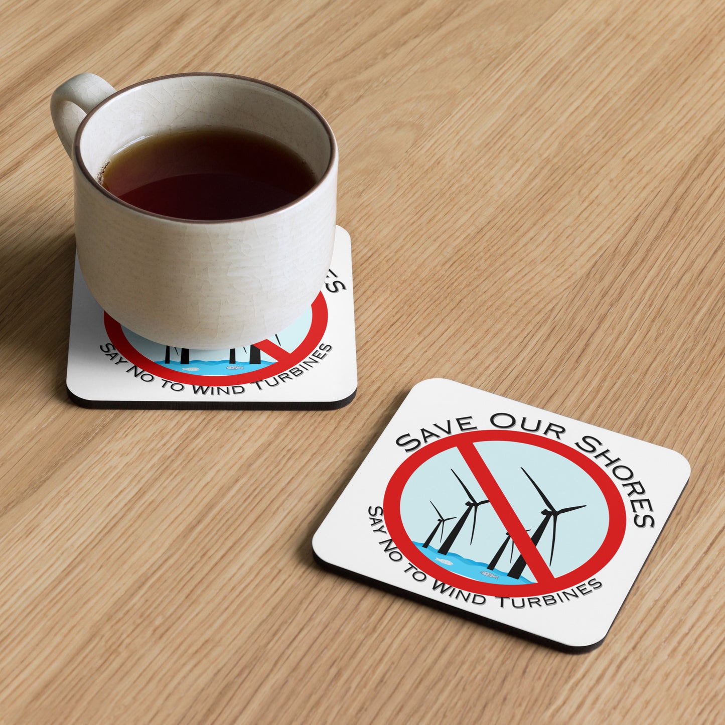 Save Our Shores Cork-back coaster