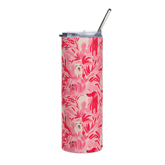 Pink Pupper Stainless steel tumbler